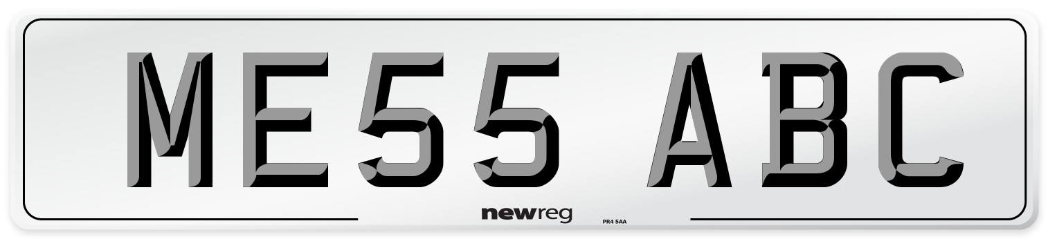 ME55 ABC Number Plate from New Reg